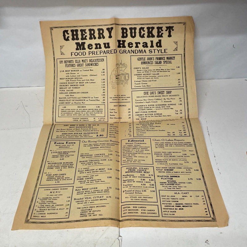 Cherry Bucket (Elk Harbor Restaurant) - Menu